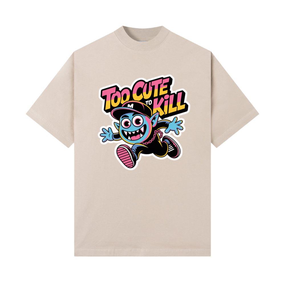 Too Cute to Kill Funny Cartoon Monster Design T-Shirts - Image 3