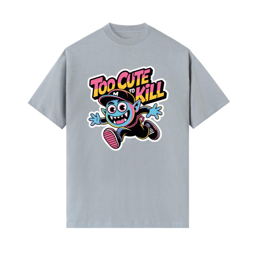 Too Cute to Kill Funny Cartoon Monster Design T-Shirts - Image 2