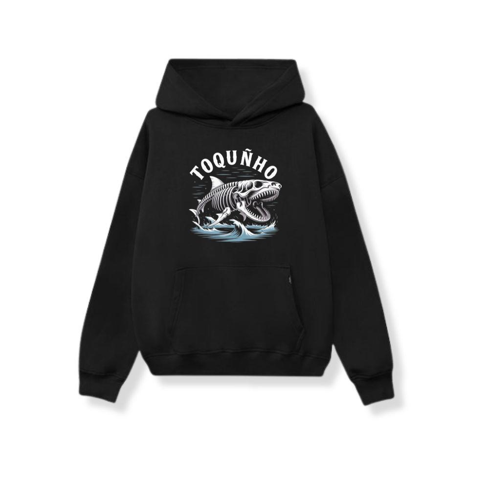 Toquinho Fish Skeleton Punk Rock Graphic Hoodie