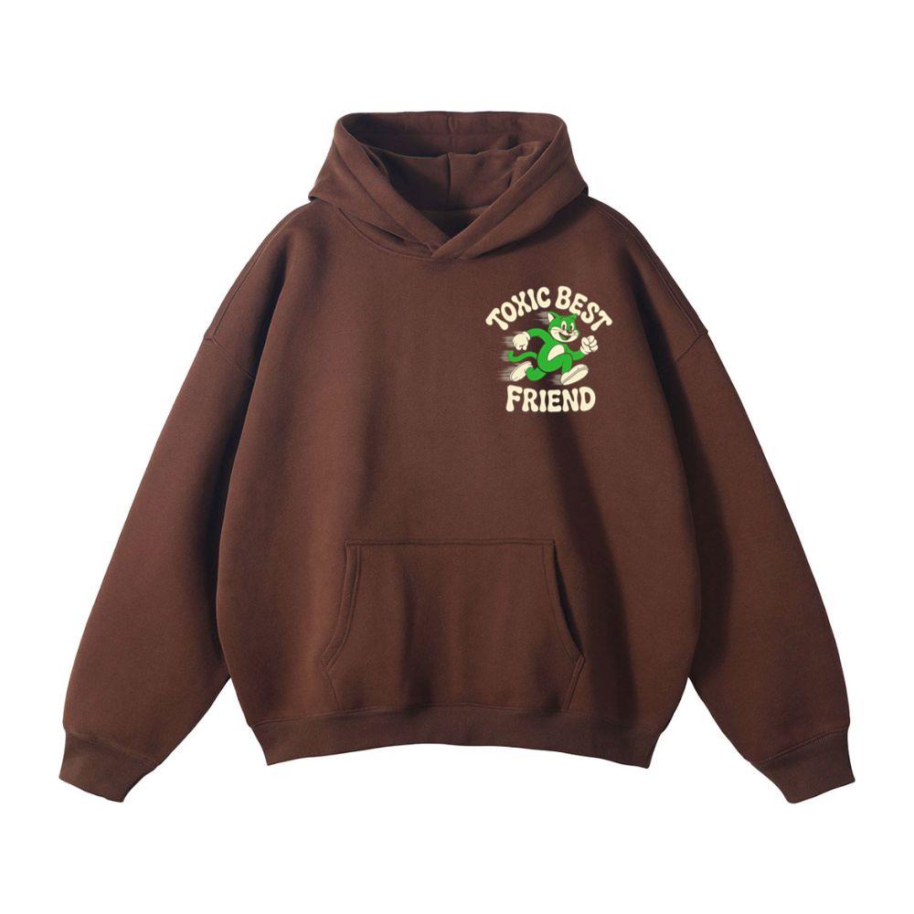 Toxic Best Friend Cat Retro Comic Graphic for Bold Unique Style Hoodie - Image 2