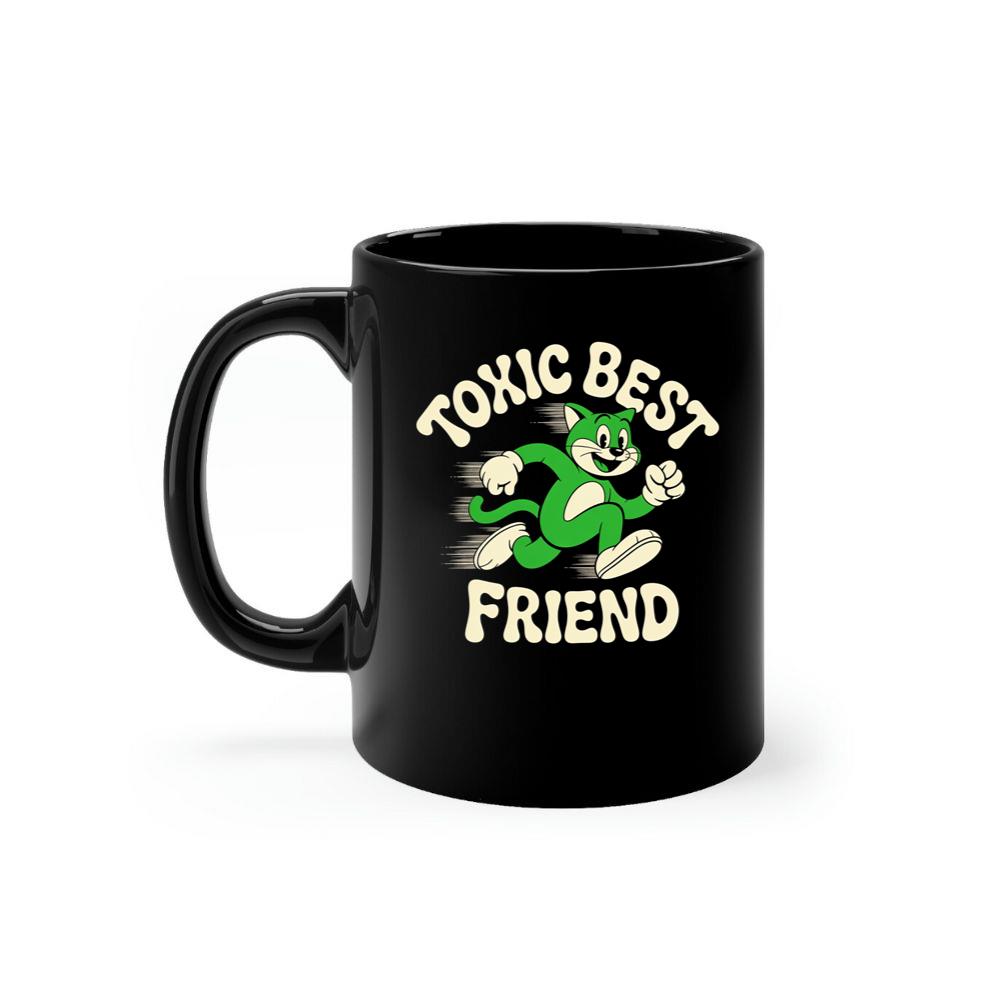 Toxic Best Friend Cat Retro Comic Graphic for Bold Unique Style Mug