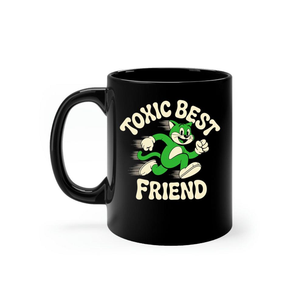 Toxic Best Friend Cat Retro Comic Graphic for Bold Unique Style Mug