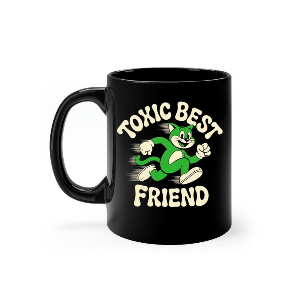 Toxic Best Friend Cat Retro Comic Graphic for Bold Unique Style Mug