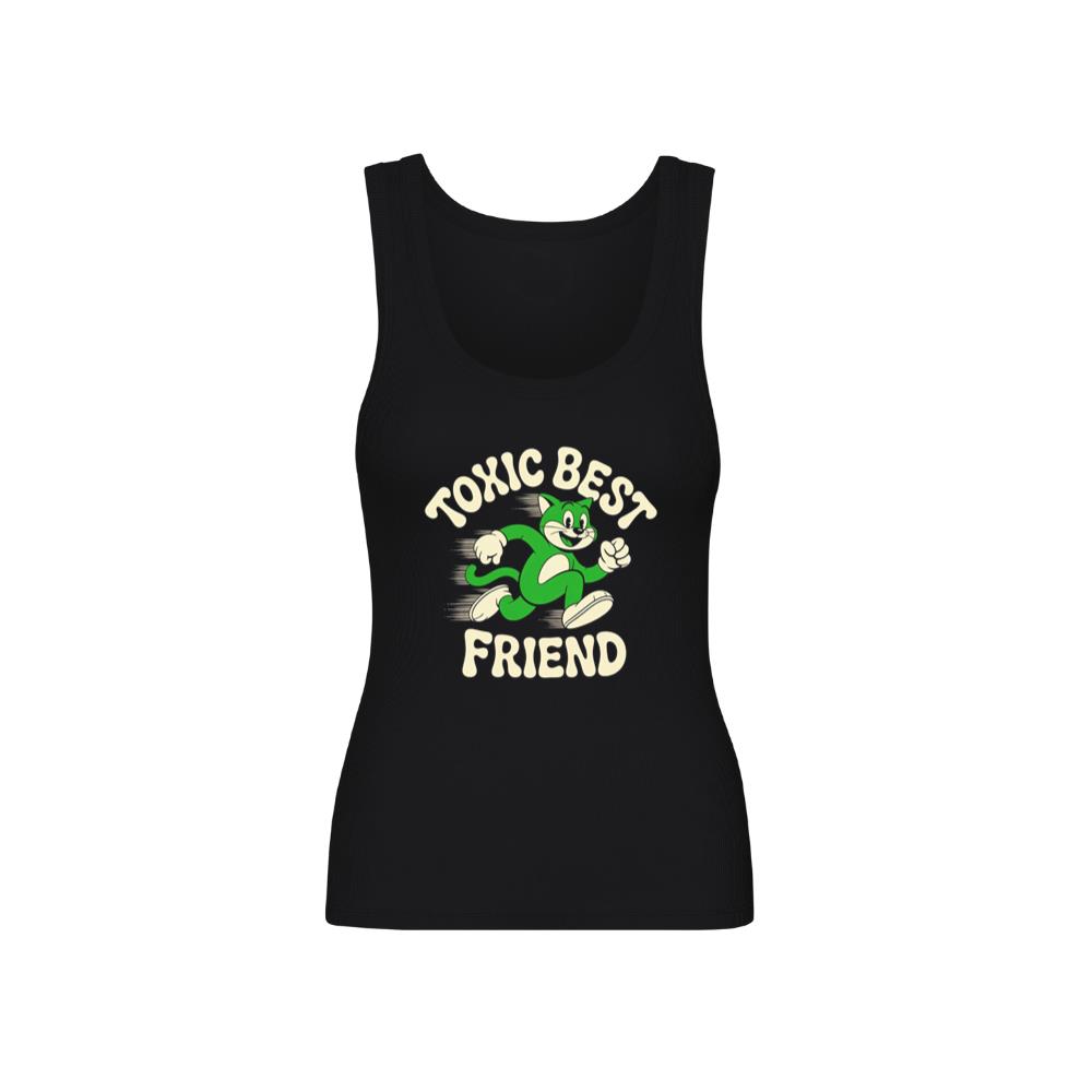 Toxic Best Friend Cat Retro Comic Graphic for Bold Unique Style TankTop 