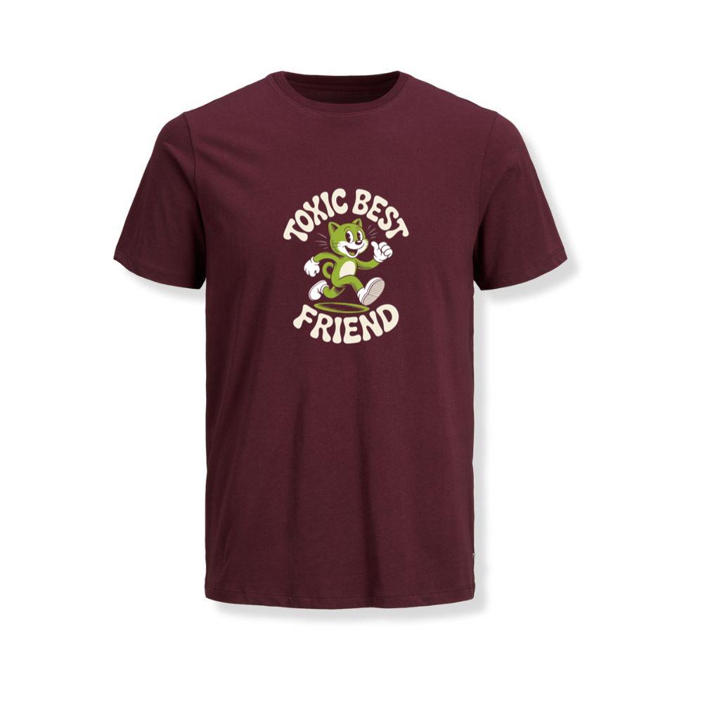 Toxic Best Friend Green Cat Retro Cartoon Graphic T-Shirts - Image 4
