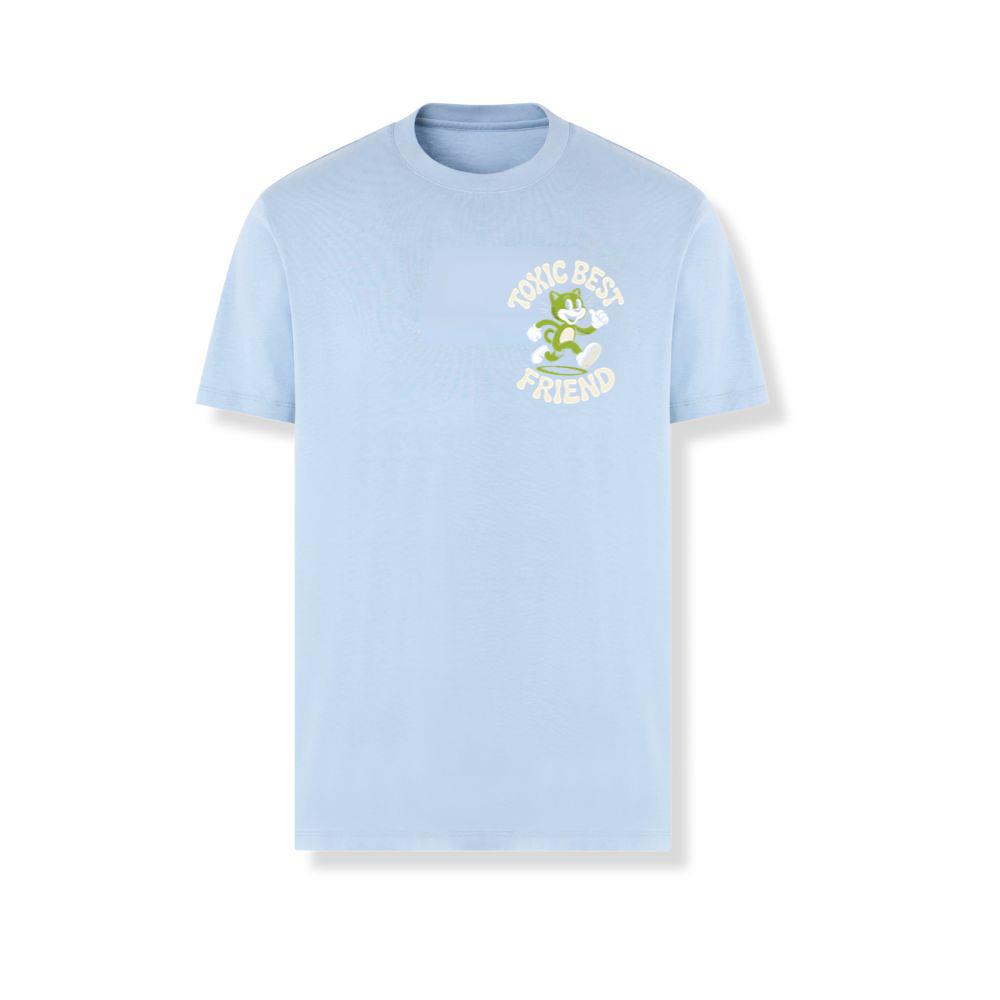 Toxic Best Friend Green Cat Retro Cartoon Graphic T-Shirts