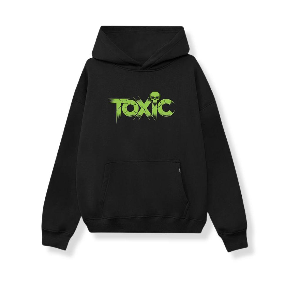 Toxic Skull Neon Letters Dark Style Hoodie