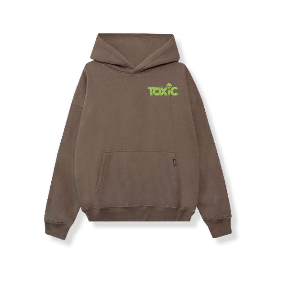 Toxic Skull Neon Letters Dark Style Hoodie - Image 2