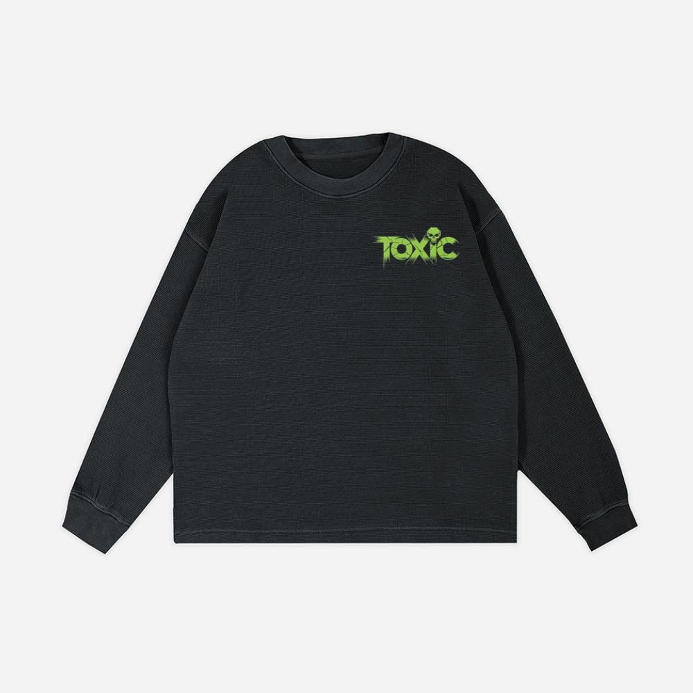 Toxic Skull Neon Letters Dark Style Sweatshirt