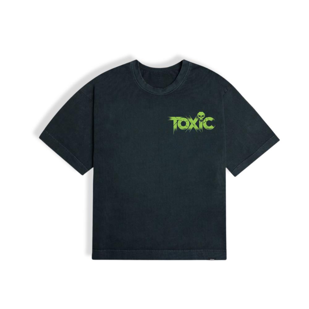 Toxic Skull Neon Letters Dark Style T-Shirt