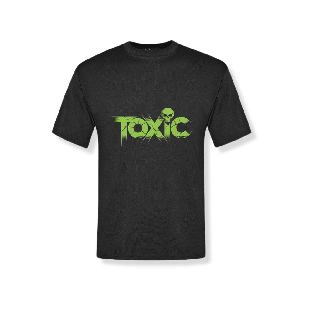 Toxic Skull Neon Letters Dark Style T-Shirt