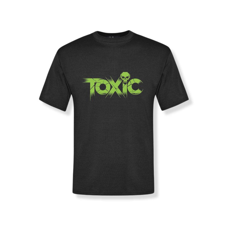 Toxic Skull Neon Letters Dark Style T-Shirt