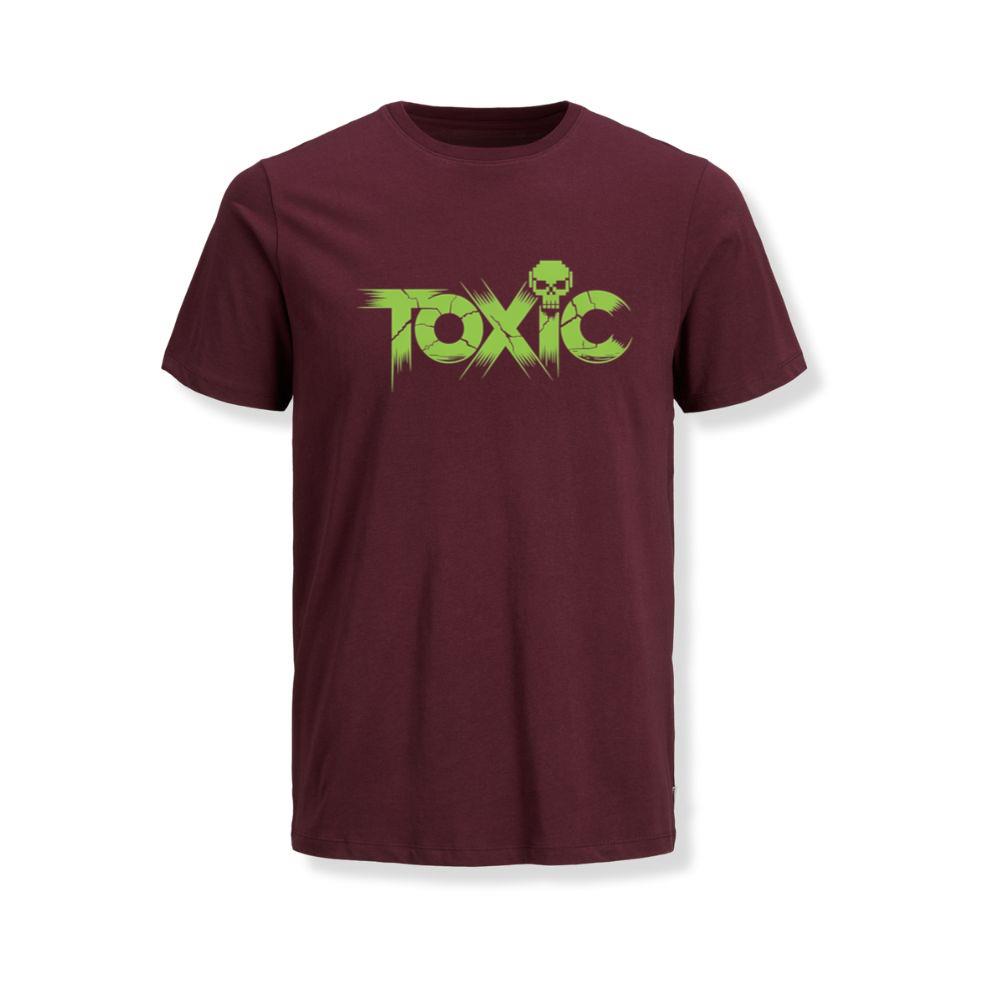 Toxic Skull Neon Letters Dark Style T-Shirt - Image 3