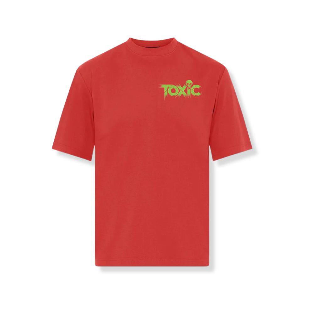 Toxic Skull Neon Letters Dark Style T-Shirt - Image 3