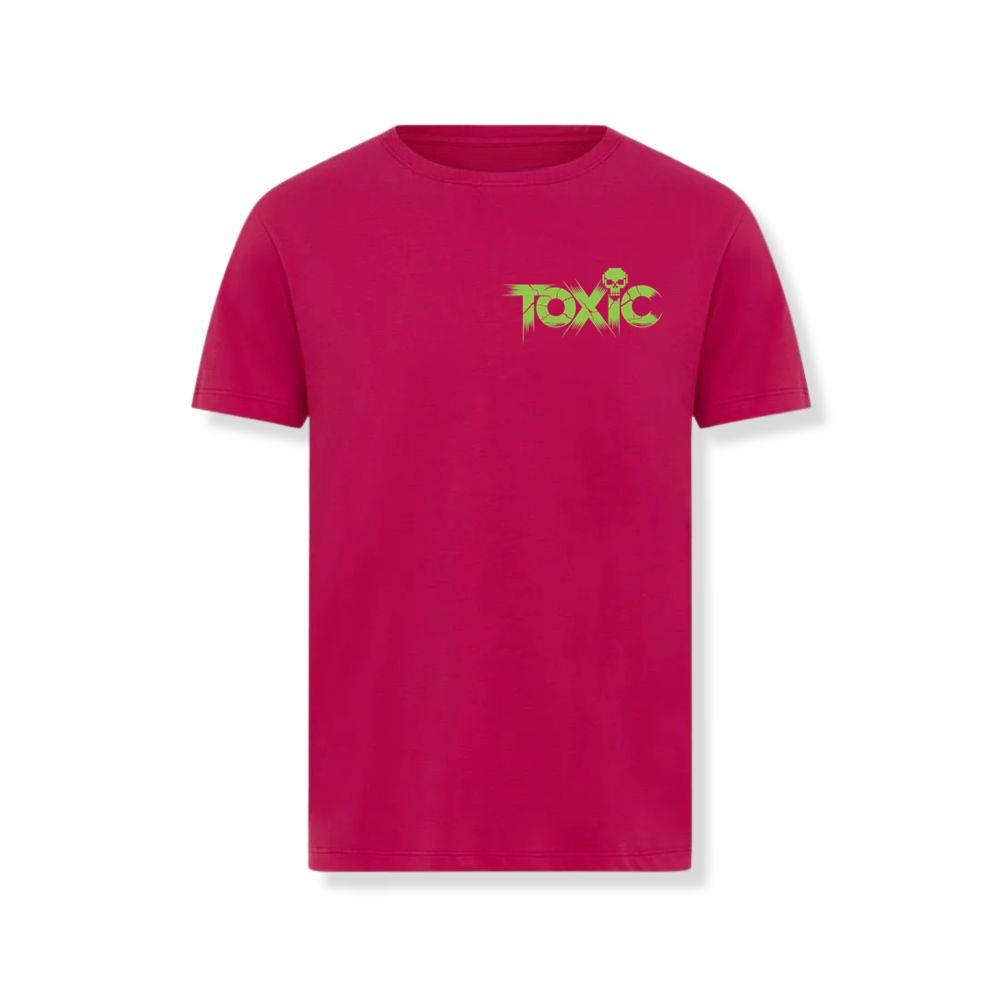 Toxic Skull Neon Letters Dark Style T-Shirt - Image 2
