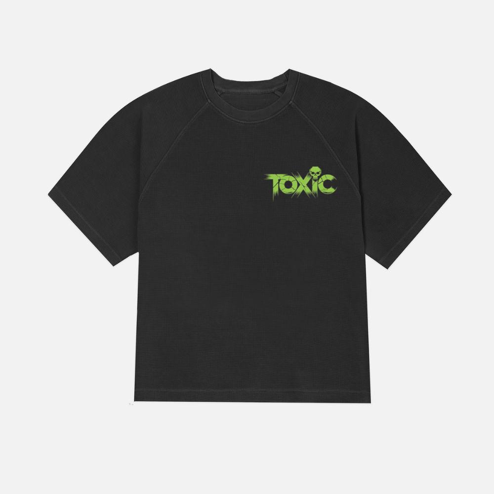 Toxic Skull Neon Letters Dark Style T-Shirt