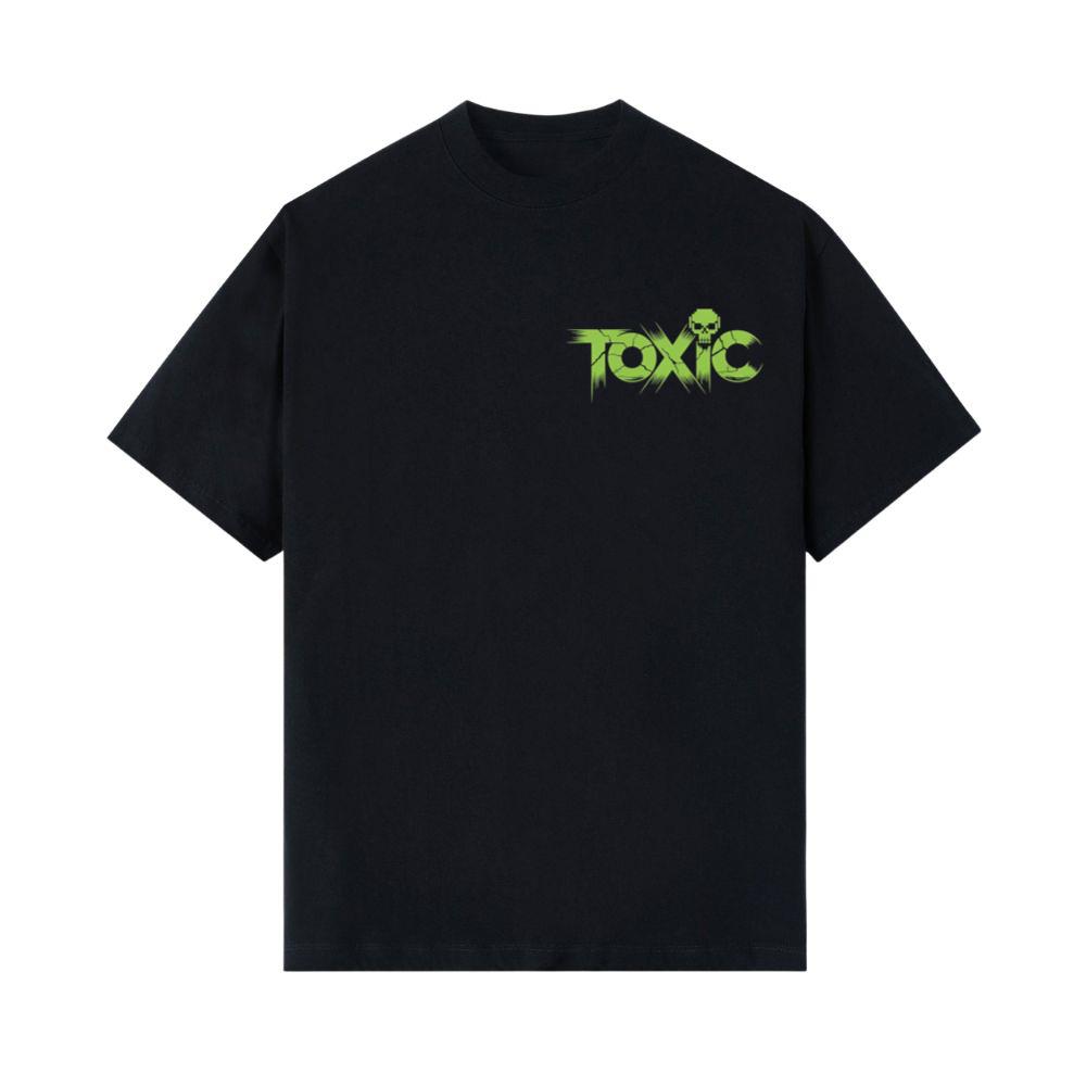 Toxic Skull Neon Letters Dark Style T-Shirts