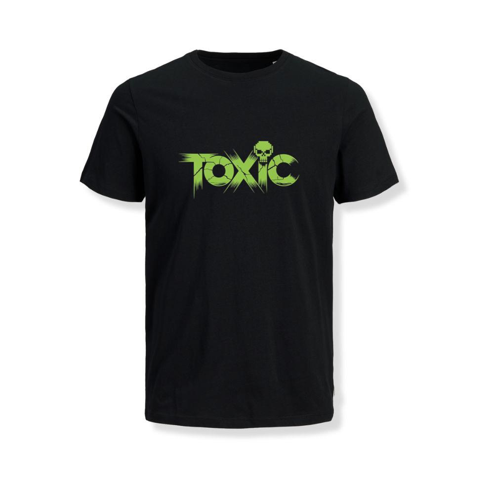 Toxic Skull Neon Letters Dark Style T-Shirts
