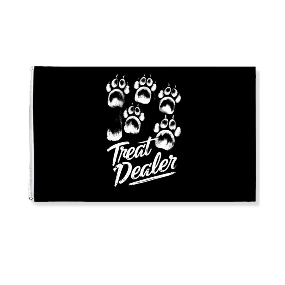 Treat Dealer Dog Paw Prints Funny Halloween Pet Design Flat