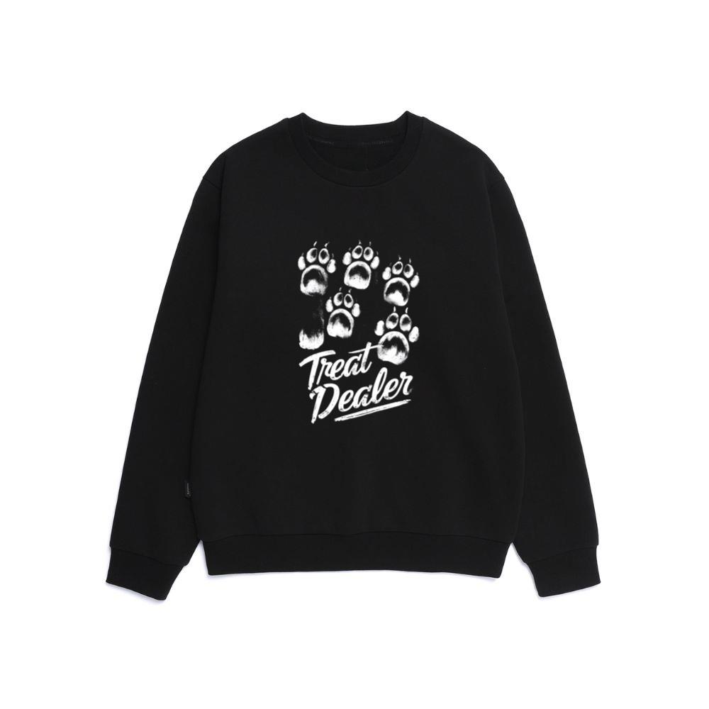 Treat Dealer Dog Paw Prints Funny Halloween Pet Design Sweatshirt