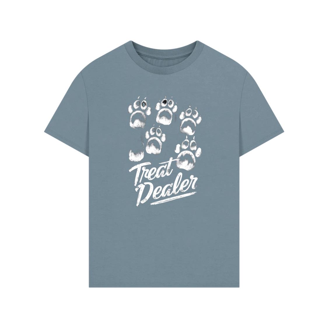 Treat Dealer Dog Paw Prints Funny Halloween Pet Design T-Shirt