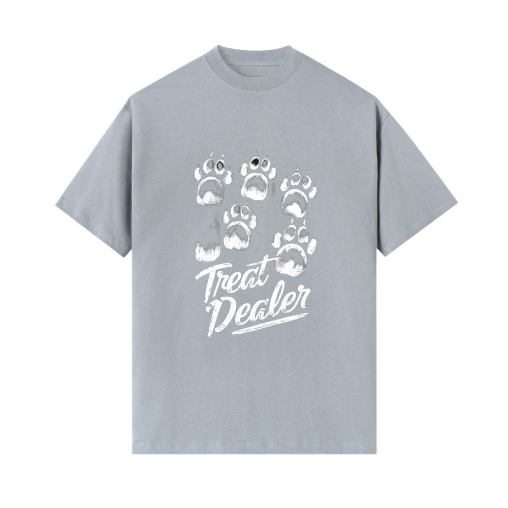 Treat Dealer Dog Paw Prints Funny Halloween Pet Design T-Shirt