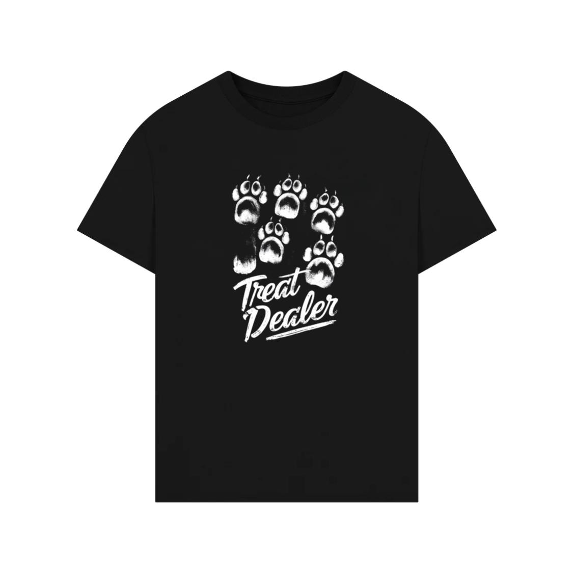 Treat Dealer Dog Paw Prints Funny Halloween Pet Design T-Shirt