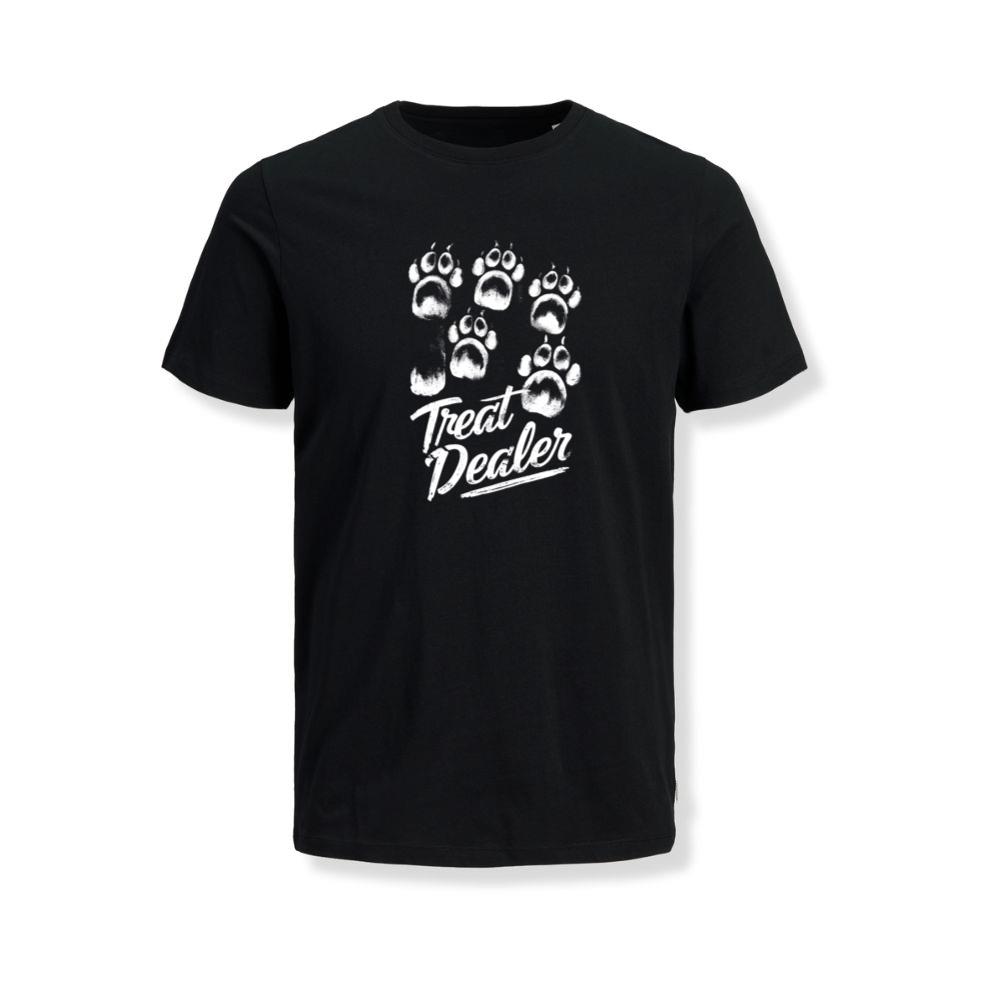 Treat Dealer Dog Paw Prints Funny Halloween Pet Design T-Shirt