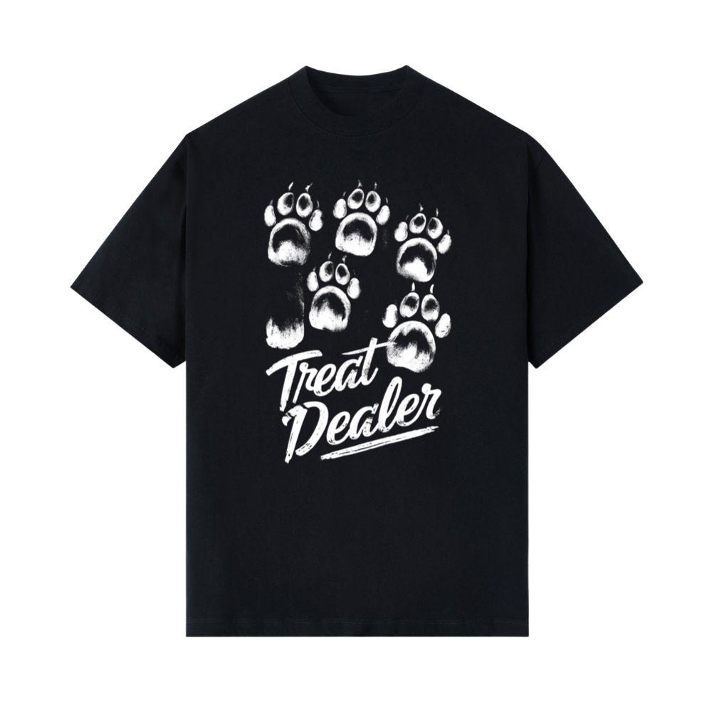 Treat Dealer Dog Paw Prints Funny Halloween Pet Design T-Shirts