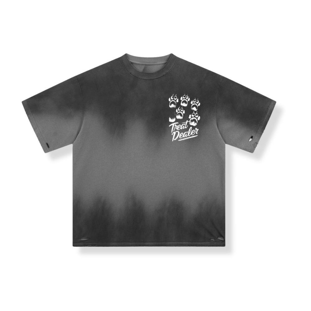 Treat Dealer Dog Paw Prints Funny Halloween Pet Design T-Shirts - Image 2