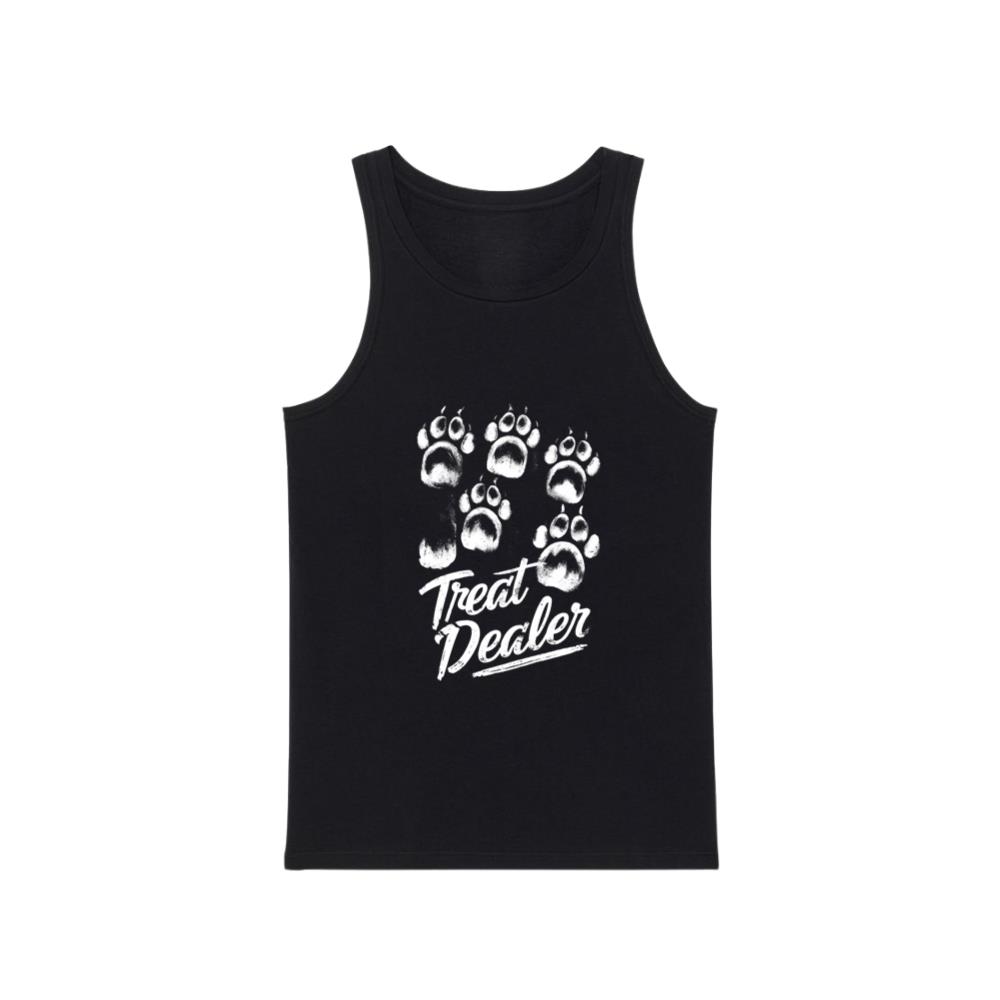 Treat Dealer Dog Paw Prints Funny Halloween Pet Design Tank Top