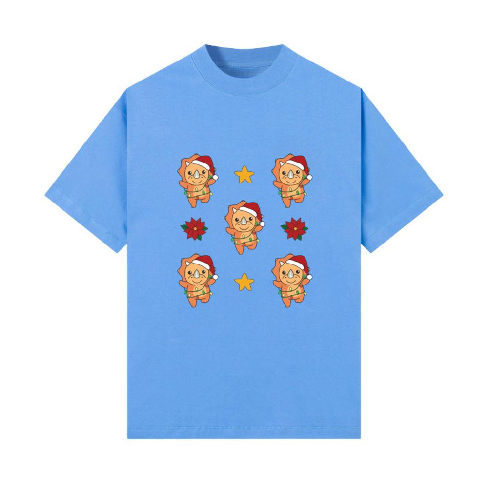 Triceratops Christmas Winter Animals Dinos T-Shirt