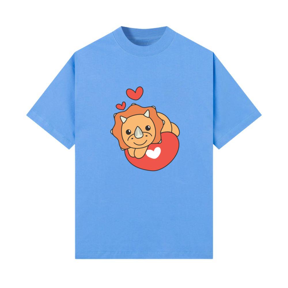 Triceratops For Valentine's Day Cute Animals_1 T-Shirt