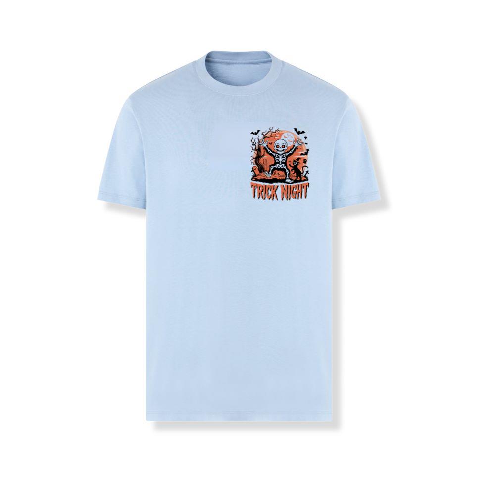 Trick Night Skeleton Pumpkin Halloween Graphic T-Shirts