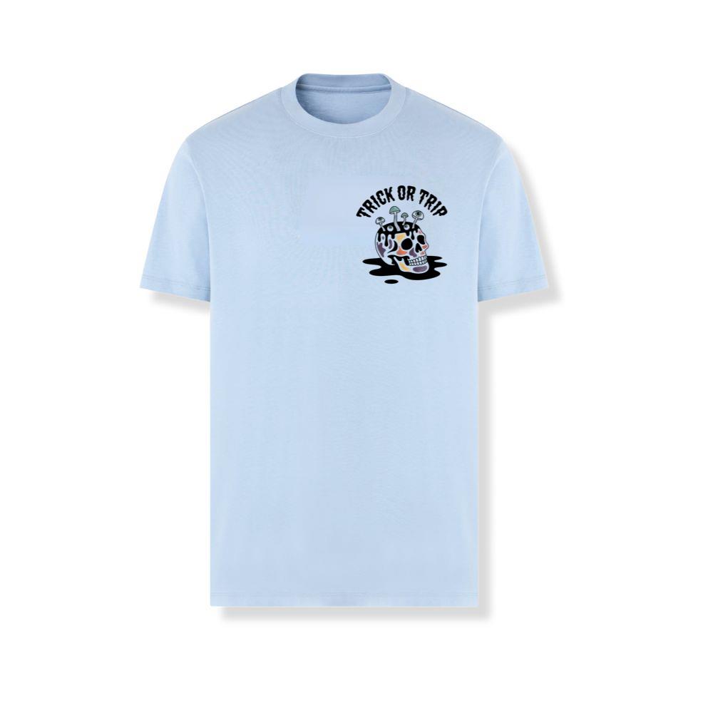 Trick or Trip Skull Mushroom Psychedelic Graphic T-Shirts