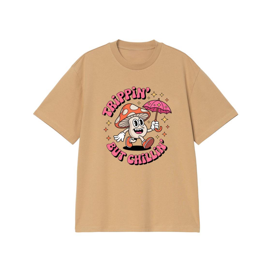Trippin But Chillin Mushroom Graphic for Psychedelic Retro Style T-Shirt - Image 3