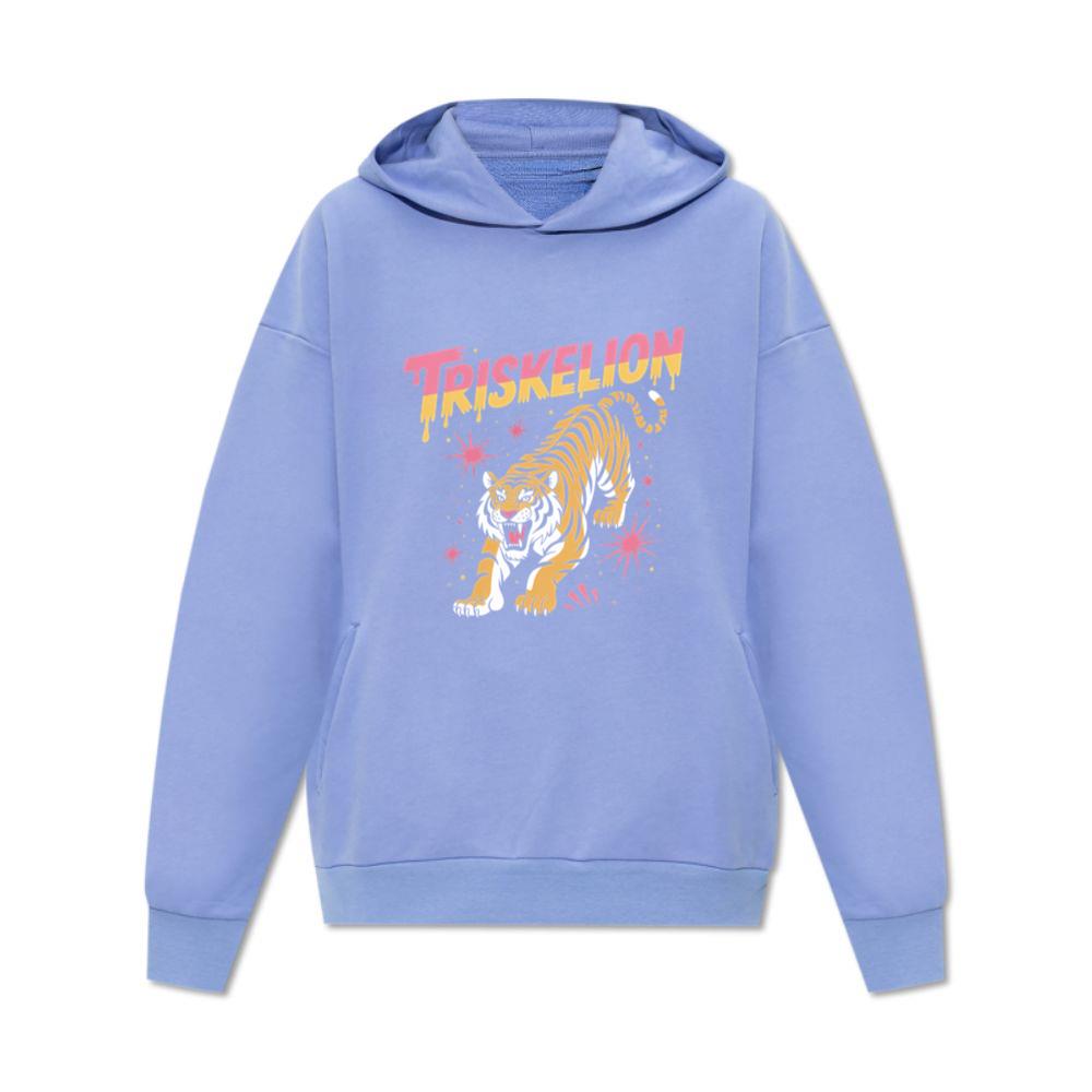 Triskelion Tiger Retro Streetwear Graphic Hoodie