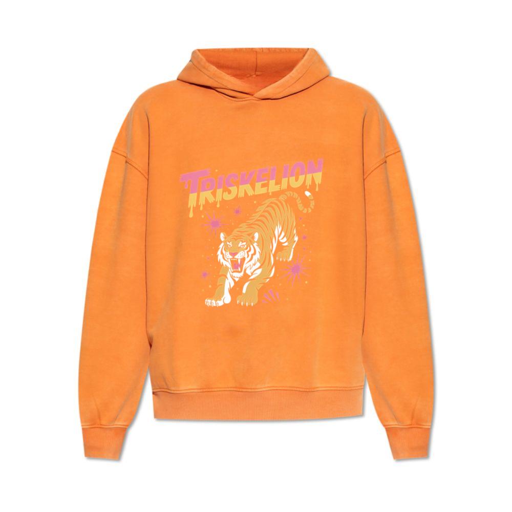 Triskelion Tiger Retro Streetwear Graphic Hoodie