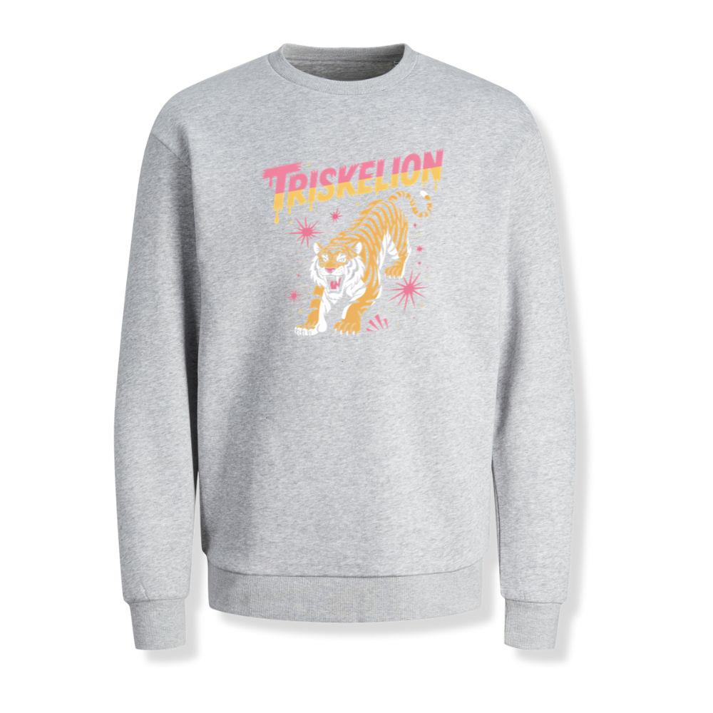 Triskelion Tiger Retro Streetwear Graphic Sweatshirt