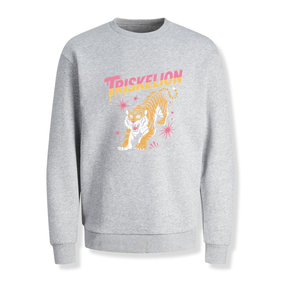 Triskelion Tiger Retro Streetwear Graphic Sweatshirt