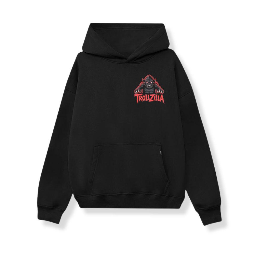 Trollzilla Monster Cartoon Horror Design Hoodie - Image 3