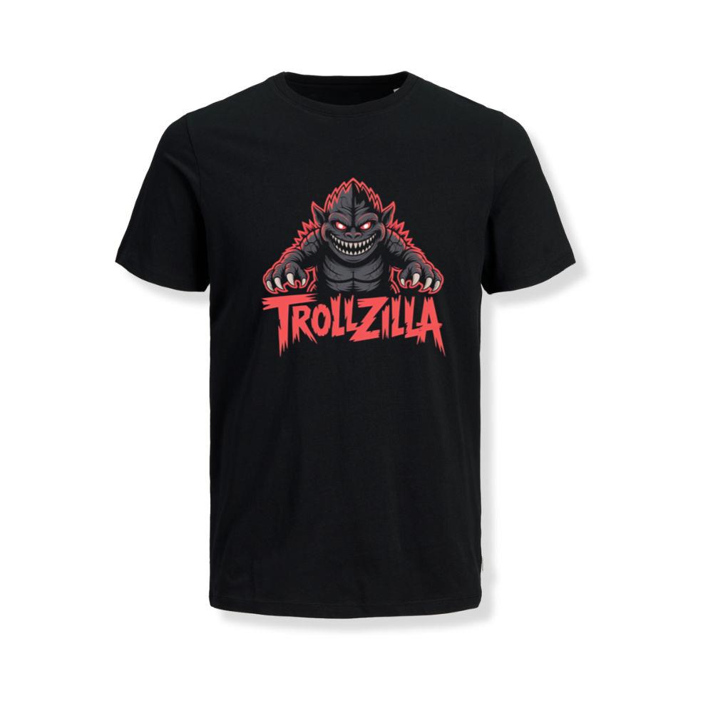 Trollzilla Monster Cartoon Horror Design T-Shirt