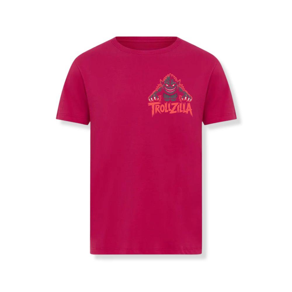 Trollzilla Monster Cartoon Horror Design T-Shirt - Image 2