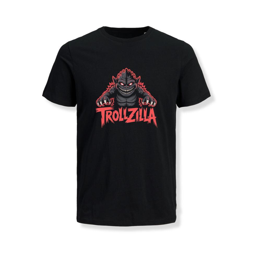 Trollzilla Monster Cartoon Horror Design T-Shirts