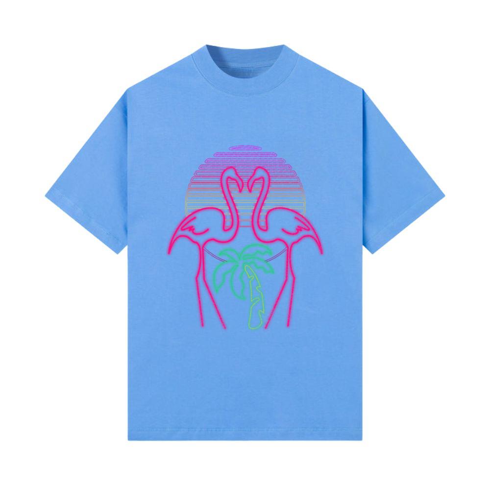 Tropical Bird Retro Vaporwave Animal Pink Flamingo T-Shirt