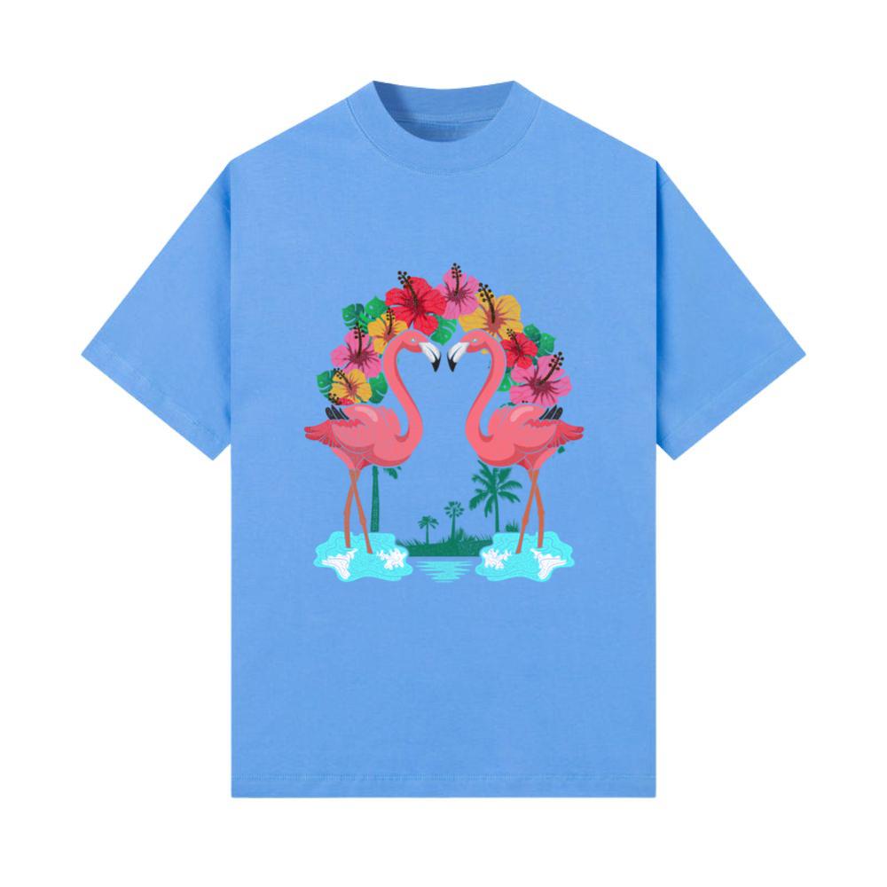 Tropical summer animal lover gift pink flamingo T-Shirt