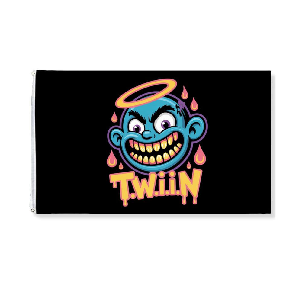 Twiin Cartoon Funny Devil Halo Graphic Flat