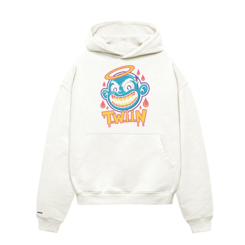 Twiin Cartoon Funny Devil Halo Graphic Hoodies