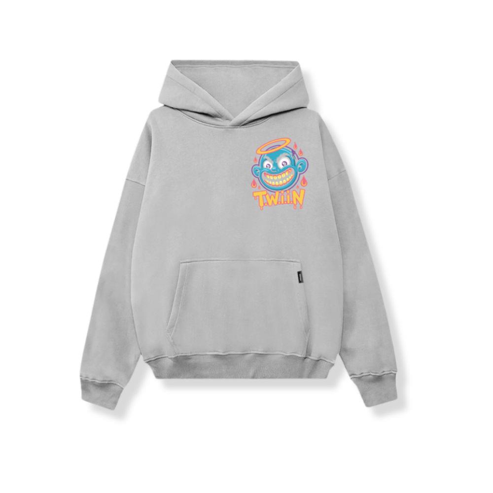 Twiin Cartoon Funny Devil Halo Graphic Hoodies