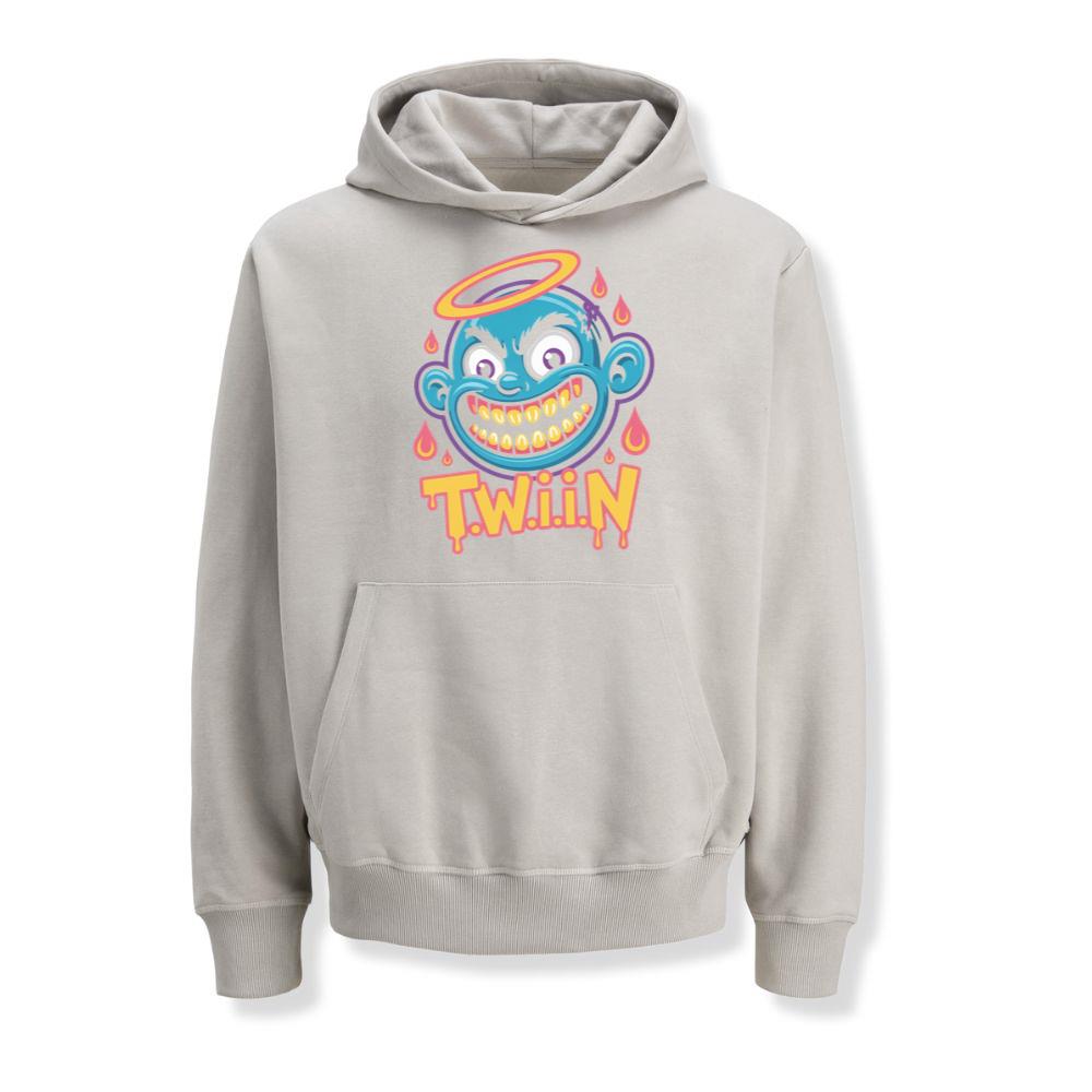 Twiin Cartoon Funny Devil Halo Graphic Hoodies